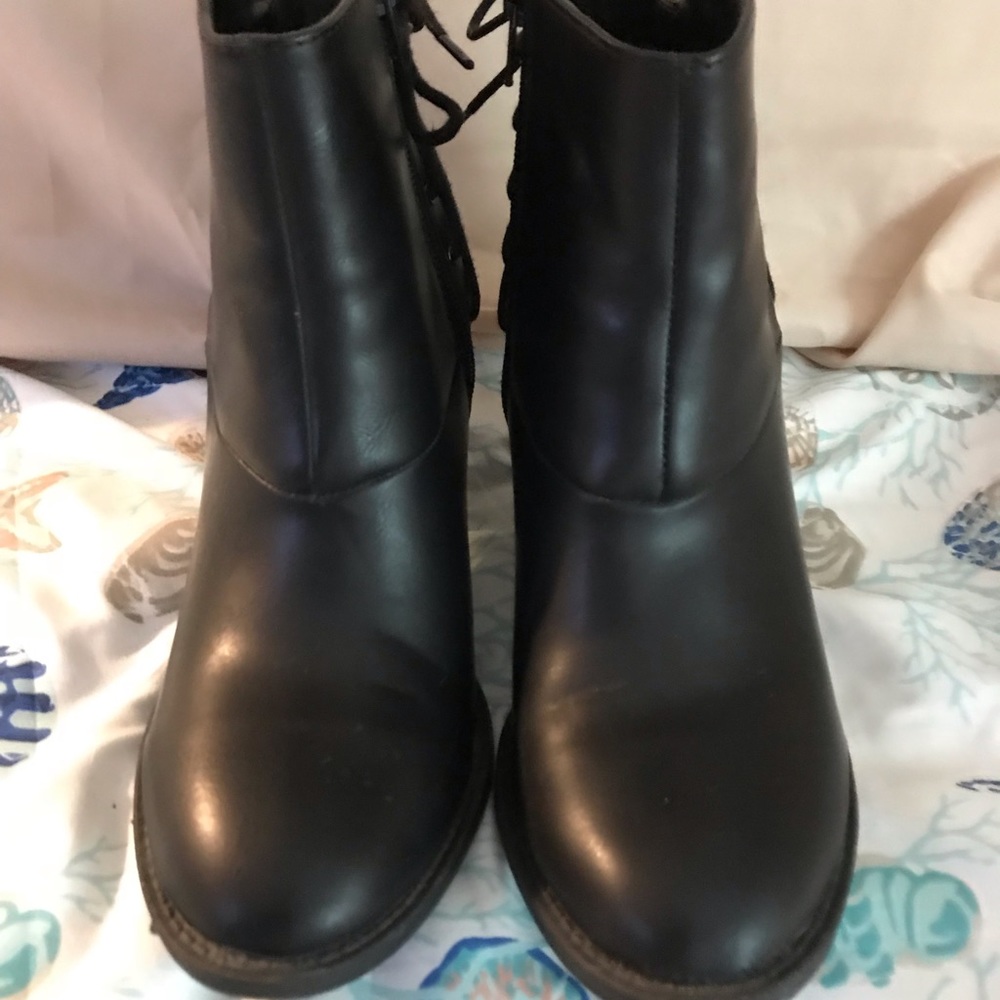Sz 8 Black Ankle Boots - Picture 3 of 7